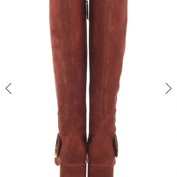 NWT GUCCI Interlocking G Logo Suede Knee High Boots (US 7 / EUR 37) - Picture 4 of 5